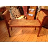 Good quality painted mahogany bergere window seat