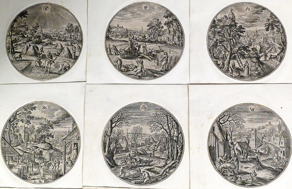 (École flamande) - COLLAERT, Adriaen (c. 1560-1618).- Les Douze Mois. The Twelve Months [d'après - Image 2 of 3