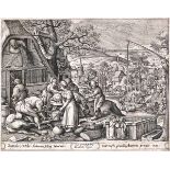 (École flamande) - [Attribué à HEYDEN, Pieter van der (c. 1530-c.1572)].- " Autumnus" [d'après