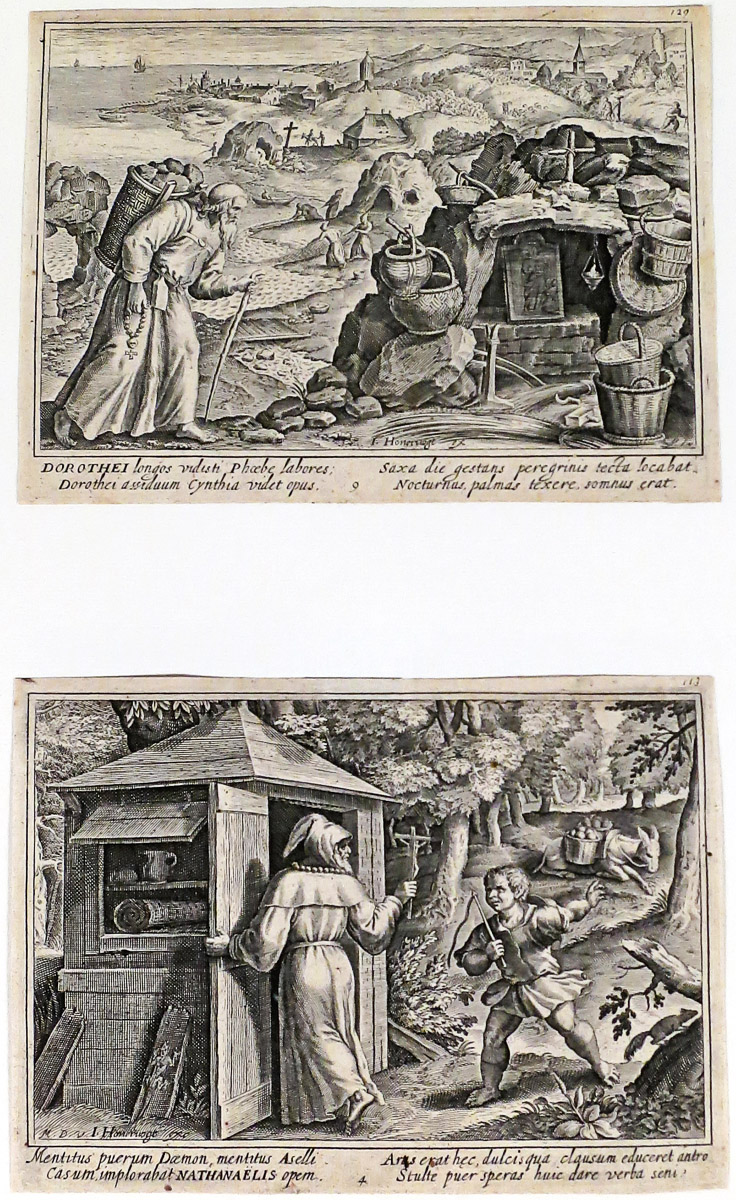 (École flamande) - [ COLLAERT, Adriaen (c. 1560-1618)].- 20 planches des séries des ermites