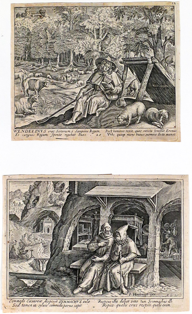 (École flamande) - [ COLLAERT, Adriaen (c. 1560-1618)].- 20 planches des séries des ermites - Image 3 of 3