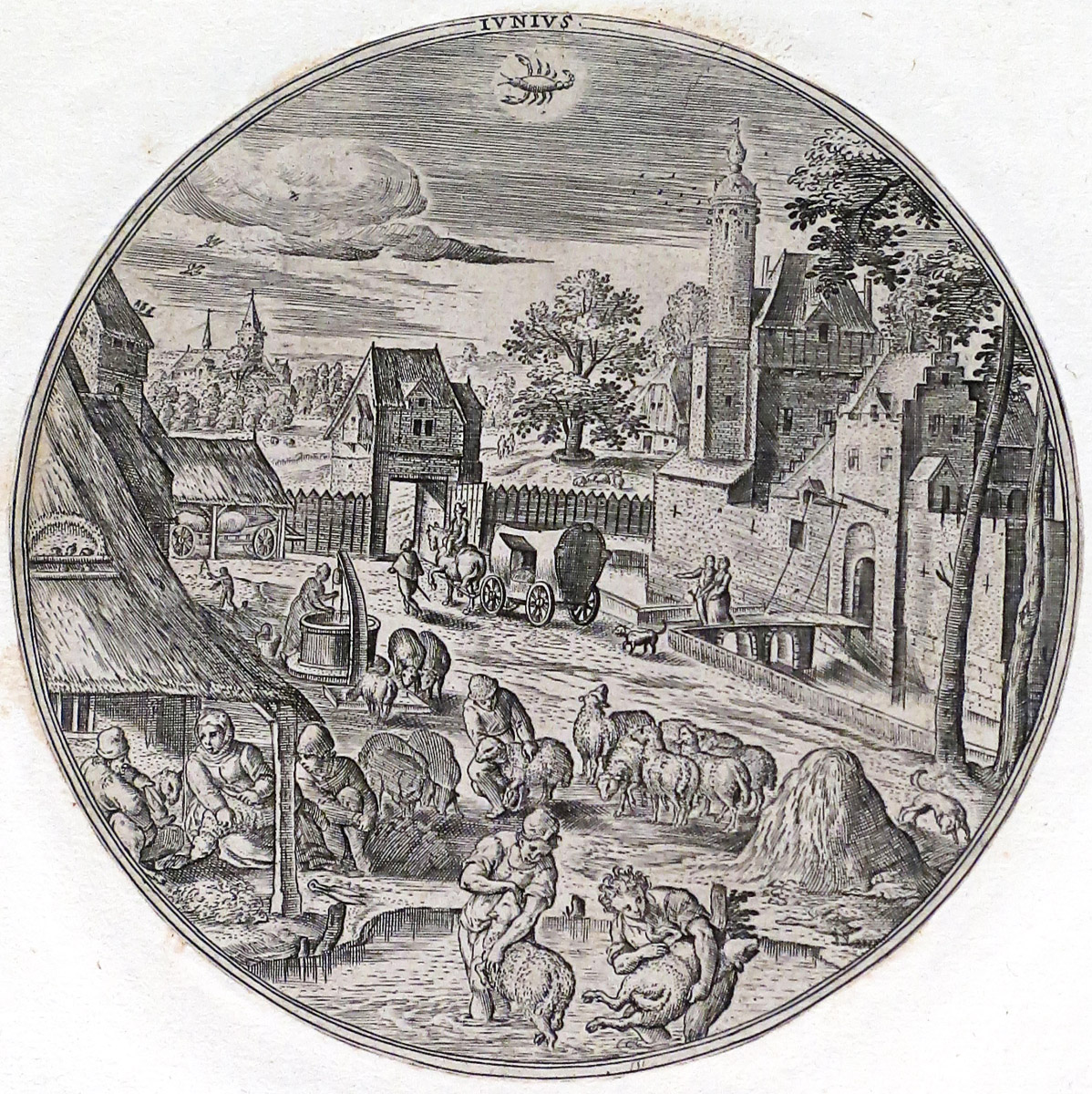 (École flamande) - COLLAERT, Adriaen (c. 1560-1618).- Les Douze Mois. The Twelve Months [d'après - Image 3 of 3