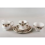 A Duchess bone china Westminster pattern part tea set with plates, cream jug and sugar bowl
