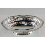 An oval silver bowl, maker Jay, Richard Attenborough and Co Ltd Chester 1930 and stamped Jays Oxford