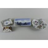 A Royal Copenhagen rectangular dish decorated with fishermen, a Royal Doulton box and cover and