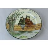 A Royal Doulton plate featuring The Gallant Fishers bearing the motif "of recreation there is none