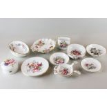 A collection of small pieces of Royal Crown Derby, Worcester, Aynsley and Staffordshire china to