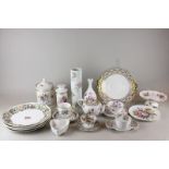 A selection of decorative china to include vases, jars and covers, potpourri holders, teacups,