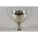 A silver two-handled trophy cup, London 1927 (presented), 6oz (a/f)