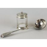 A Victorian silver fiddle pattern soup ladle, maker CB London 1896, 8.5oz, together with a silver