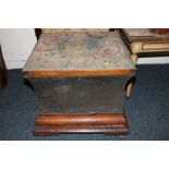 A Victorian ottoman stool with concave sides (NC)