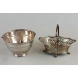 A Victorian silver small bowl, maker Joseph Bradbury and Edward Bradbury London 1874, the circular