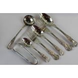 A Kings pattern A1 plated part canteen of flatware comprising sixteen tablespoons, eight table