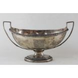 A George III silver boat shaped sauce tureen, maker Thomas Robins London 1802, with end handles