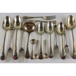 A part canteen of Edward VII and George V silver Old English pattern flatware comprising of eight
