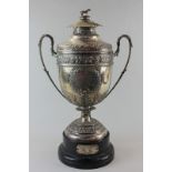 A Victorian silver presentation cup and cover (Grand National Winner Music Hall 1922), makers JFEF