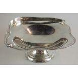 A late Victorian silver cake basket, maker HW Sheffield 1901, with shaped basket and decorated