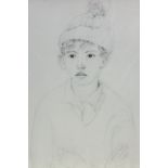 Vera Bassett, portrait of a boy, pencil on paper, Royal Society of Portrait Painters exhibition