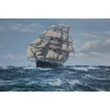 Montague Dawson, Racing Home The Cutty Sark, coloured print, signed in pencil, 43cm by 66cm