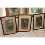 After E P Kingella, three sporting prints of a boy playing football and cricket, A Dash for the