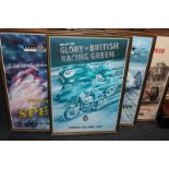 A set of five Goodwood Festival of Speed advertising posters from 1993 to 1997, all framed, 77cm