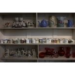 A large collection of 18th century and later porcelain coffee cups, tea cups and tea bowls (a/f)