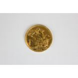 A Victorian gold sovereign dated 1899