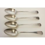 A pair of George III silver tablespoons, maker William Eley and William Fearn, London 1817, and a