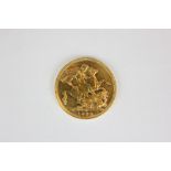 A Victorian gold sovereign dated 1893