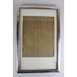 An Edward VII silver rectangular photograph frame, 40cm by 25cm