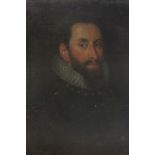 18th century English School, portrait of the Earl of Warwick, bust length portrait wearing white