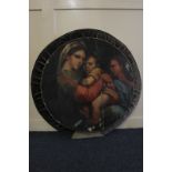 After Murillo, Holy Family, Tondo, oil on canvas laid down on panel, 74cm (NC)