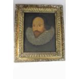 18th century English school, portrait of an Elizabethan gentleman, oil on panel, 40cm by 33cm (NC)