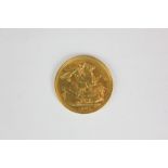 A Victorian gold Sovereign dated 1887