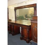 A good Victorian mahogany sideboard by T Willson, 8 Great Queen Street, London, with rectangular