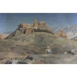 A. D. Curzon, 'Marguerite Leptis', signed and inscribed, oil on canvas, (unframed), 54cm by 73cm (