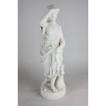 A Victorian Parian figure of a lady flower picker, inscribed Sunshine WM Brodie, 50cm high