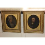 J Barrow (18th century), a pair of portraits, R Edmondson Senior and A Edmondson Senior, oil on