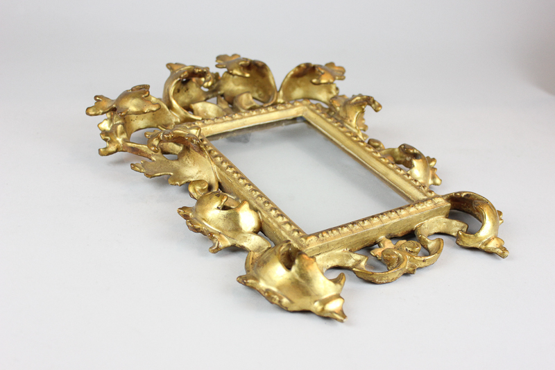A Florentine frame of gilded carved wood and gesso (to hold an 11cm by 15cm picture), together - Image 2 of 3