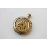 A ladies Swiss 18ct gold small open faced pocket watch, circa 1870