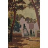 Edward Roworth (20th century) (exh. 1902-1928), 'Berquleit', a house in a landscape, oil on