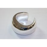 A Mexican silver cuff bangle open ended