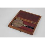 A brass wheel gauge instrument by M Leach, inscribed Ursa Minor, in fitted case, 15cm, (SPM)