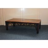 A Chinese hardwood rectangular table, 93cm by 49cm