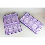 Two boxed sets of Edinburgh crystal wine glasses, ten in total (two different shapes)