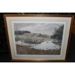 After David Armstrong (b 1947), drifted snow, limited edition print 607/950, signed in pencil with