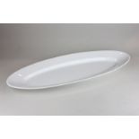 A Pillivuyt French porcelain plain white oval salmon dish