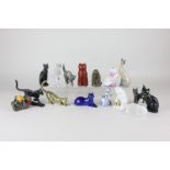 A set of sixteen cat ornaments by Franklin Mint, all of them copies of famous styles including