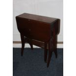 A mahogany Sutherland table with under tier and lattice sides, 53cm