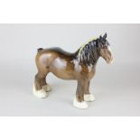 A Beswick shire mare (818) in brown gloss, 22cm